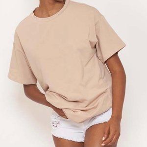 Beige Oversized T-Shirt for Women